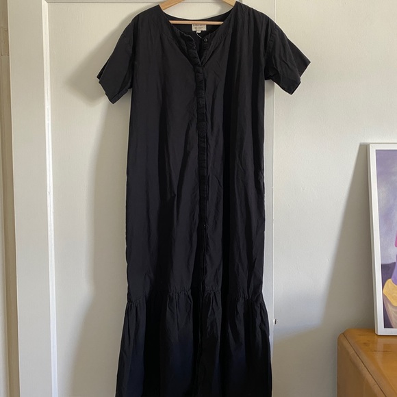 Tribe Alive Cotton Poplin Dress in Black size XS - Picture 1 of 5